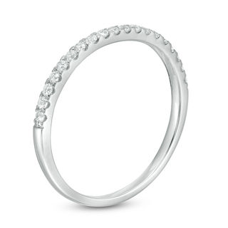 0.23 CT. T.W. Diamond Ribbon Wedding Band in 10K White Gold