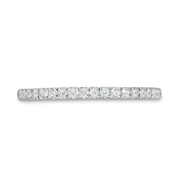 0.23 CT. T.W. Diamond Ribbon Wedding Band in 10K White Gold