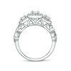 0.50 CT. T.W. Princess-Cut Diamond Past Present Future® Frame Twist Engagement Ring in 10K White Gold