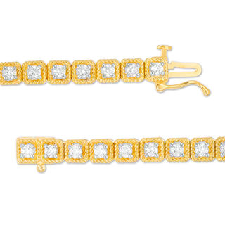 2.00 CT. T.W. Diamond Square Twist Frame Bracelet in 10K Gold