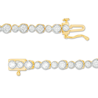 3.00 CT. T.W. Diamond Alternating Tennis Bracelet in 10K Gold