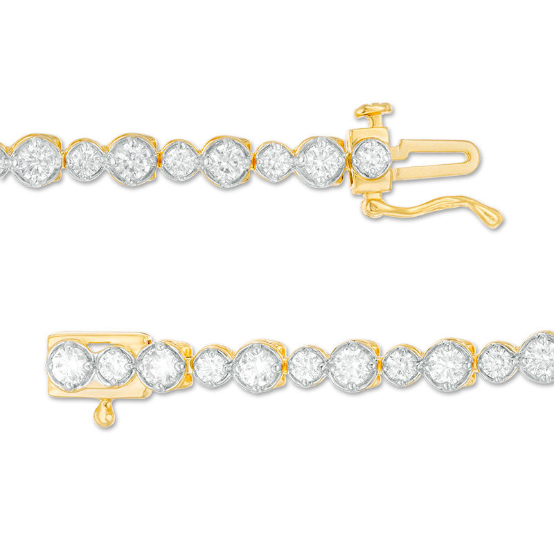 3.00 CT. T.W. Diamond Alternating Tennis Bracelet in 10K Gold|Peoples Jewellers