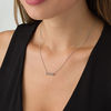 0.04 CT. T.W. Diamond "mom" Necklace in Sterling Silver