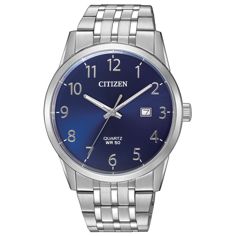 Men's Citizen Quartz Watch with Blue Dial (Model: BI5000-52L)