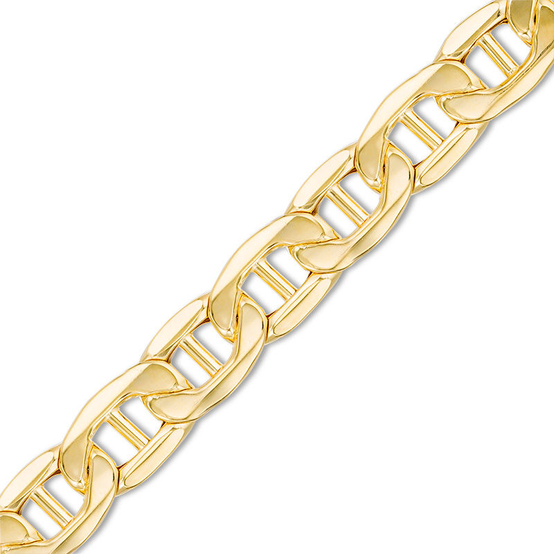 Men's 10.3mm Mariner Link Chain Bracelet in 10K Gold - 9"|Peoples Jewellers