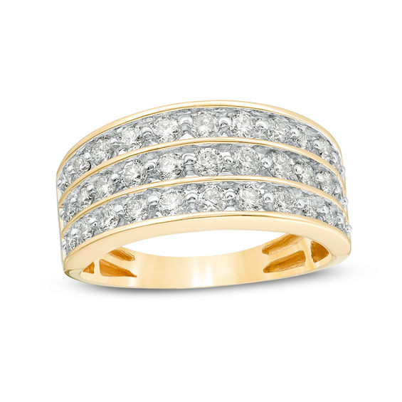 1.00 CT. T.W. Diamond Multi-Row Band in 10K Gold