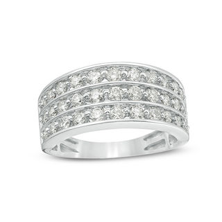 1.00 CT. T.W. Diamond Multi-Row Band in 10K White Gold