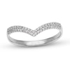 0.10 CT. T.W. Diamond Chevron Band in 10K White Gold