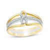 Convertibilities 0.115 CT. T.W. Diamond Infinity Crossover Three-in-One Ring in Sterling Silver and 10K Gold