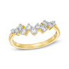 Convertibilities 0.58 CT. T.W. Diamond Zig-Zag and Beaded Stackable Band Set in 10K Gold