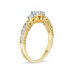 0.45 CT. T.W. Diamond Three Stone Vintage-Style Engagement Ring in 10K Gold