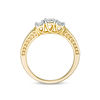 0.45 CT. T.W. Diamond Three Stone Vintage-Style Engagement Ring in 10K Gold