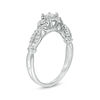 0.37 CT. T.W. Princess-Cut Diamond Three Stone Crossover Shank Engagement Ring in 10K Gold