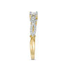 Thumbnail Image 4 of 0.37 CT. T.W. Princess-Cut Diamond Three Stone Crossover Shank Engagement Ring in 10K Gold