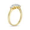 Thumbnail Image 1 of 0.69 CT. T.W. Diamond Three Stone Frame Engagement Ring in 10K Gold