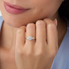 0.69 CT. T.W. Diamond Three Stone Frame Engagement Ring in 10K Gold