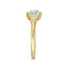 Thumbnail Image 3 of 0.69 CT. T.W. Diamond Three Stone Frame Engagement Ring in 10K Gold