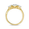 Thumbnail Image 4 of 0.69 CT. T.W. Diamond Three Stone Frame Engagement Ring in 10K Gold