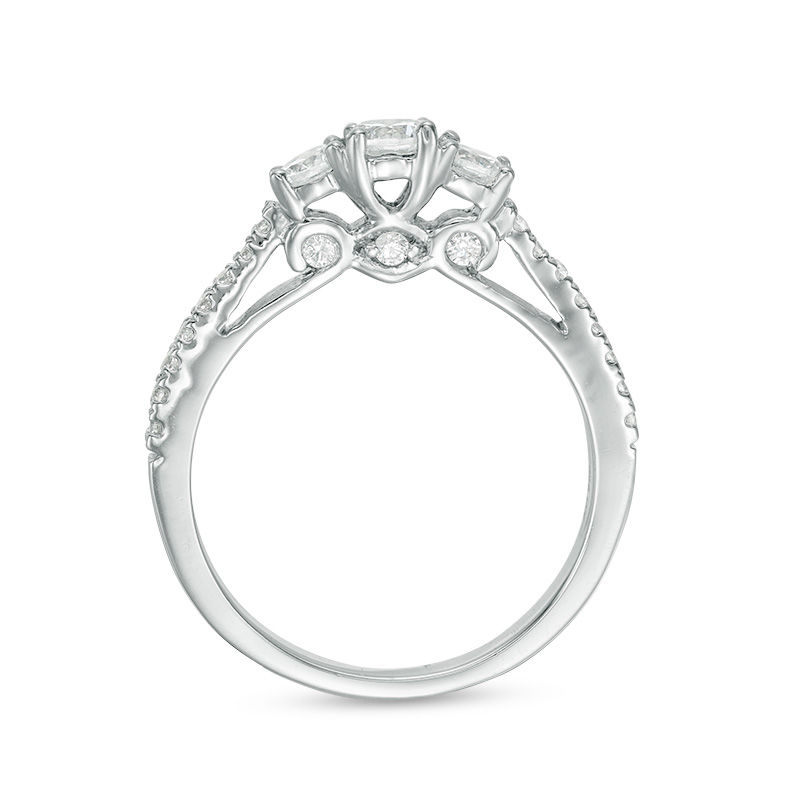 0.58 CT. T.W. Diamond Three Stone Engagement Ring in 10K White Gold|Peoples Jewellers