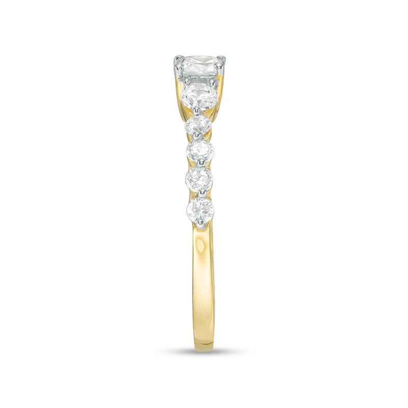 0.69 CT. T.W. Princess-Cut Diamond Three Stone Engagement Ring in 10K Gold|Peoples Jewellers