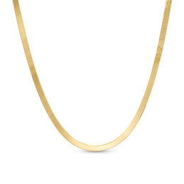 Ladies' 2.8mm Herringbone Chain Necklace in Hollow 14K Gold - 18&quot;