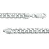 Thumbnail Image 1 of Men's 5.0mm Cuban Curb Chain Necklace in Solid 14K White Gold - 20"