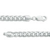 Thumbnail Image 2 of Men's 5.0mm Cuban Curb Chain Necklace in Solid 14K White Gold - 20"