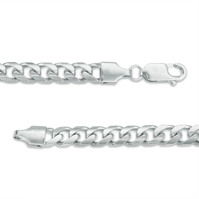 Men's 5.0mm Cuban Curb Chain Necklace in Solid 14K White Gold - 20"