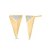 0.07 CT. T.W. Diamond Elongated Triangle Stud Earrings in 10K Gold