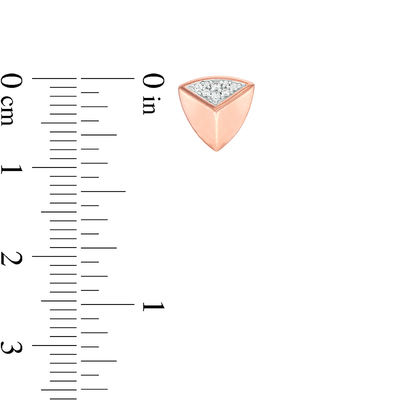 0.05 CT. T.W. Diamond Triangle Stud Earrings in 10K Rose Gold