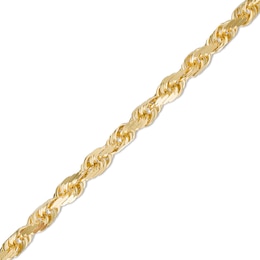 Men's 5.0mm Glitter Rope Chain Bracelet in Solid 14K Gold - 8.0&quot;
