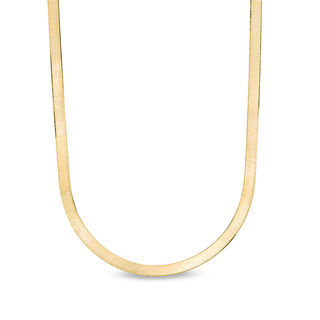 Ladies' 4.0mm Herringbone Chain Necklace in 14K Gold - 18"