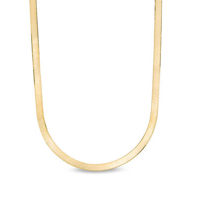 Ladies' 4.0mm Herringbone Chain Necklace in 14K Gold - 18"