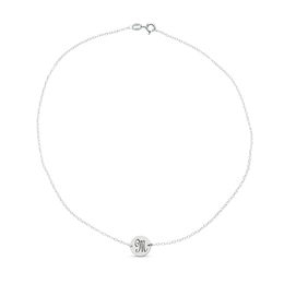 Engravable Initial Disc Choker Necklace (1 Initial)