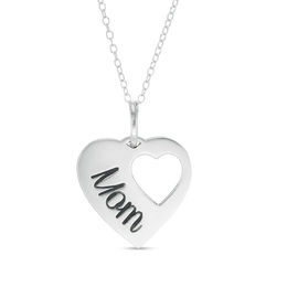 Mother's and Daughter's Engravable Heart Puzzle Two-Piece Pendant Set (1 Initial)