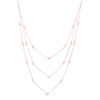 Thumbnail Image 0 of 0.60 CT. T.W. Diamond Layered Station Necklace in 10K Rose Gold - 24"