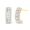 0.95 CT. T.W. Diamond Multi-Row Drop Earrings in 10K Gold