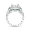 2.00 CT. T.W. Princess-Cut Composite Diamond Double Frame Engagement Ring in 10K White Gold