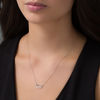 0.085 CT. T.W. Diamond Half Circle Necklace in Sterling Silver