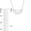 0.085 CT. T.W. Diamond Half Circle Necklace in Sterling Silver