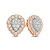 Thumbnail Image 1 of 0.50 CT. T.W. Composite Diamond Teardrop Vintage-Style Stud Earrings in 10K Two-Tone Gold