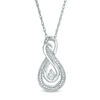 Thumbnail Image 0 of Diamond Accent Looped Infinity Pendant in Sterling Silver
