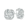 Thumbnail Image 0 of Diamond Accent Cushion-Shaped Knot Stud Earrings in Sterling Silver