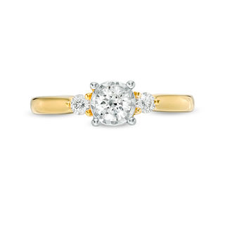 0.50 CT. T.W. Diamond Past Present Future® Engagement Ring in 10K Gold