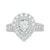 Thumbnail Image 5 of 1.50 CT. T.W. Diamond Pear-Shaped Double Frame Engagement Ring in 10K White Gold