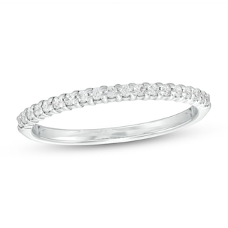 0.15 CT. T.W. Diamond Anniversary Band in 10K White Gold - Size 4