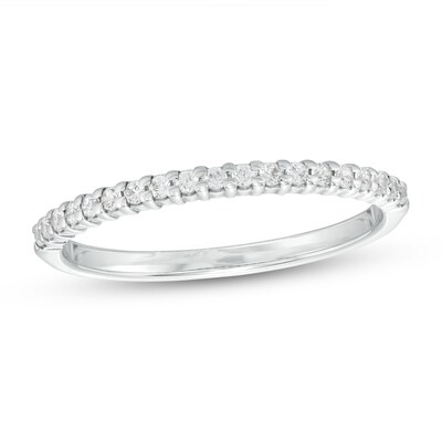 0.15 CT. T.W. Diamond Anniversary Band in 10K White Gold - Size 4