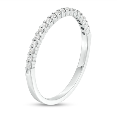 0.15 CT. T.W. Diamond Anniversary Band in 10K White Gold - Size 4