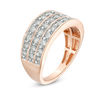 1.00 CT. T.W. Diamond Multi-Row Anniversary Band in 10K Rose Gold