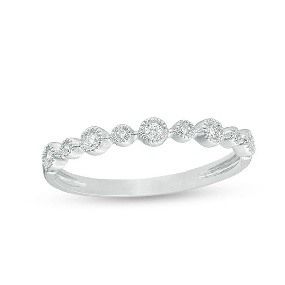 0.07 CT. T.W. Diamond Bezel-Set Anniversary Band in 10K Gold